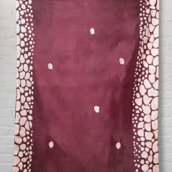 Maroon Designer Silk Batik Saree - Image 2