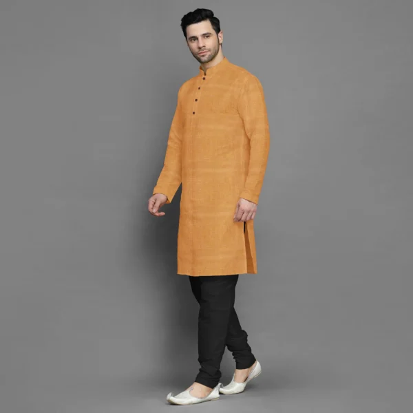 Orange Cotton Kurta - Image 2