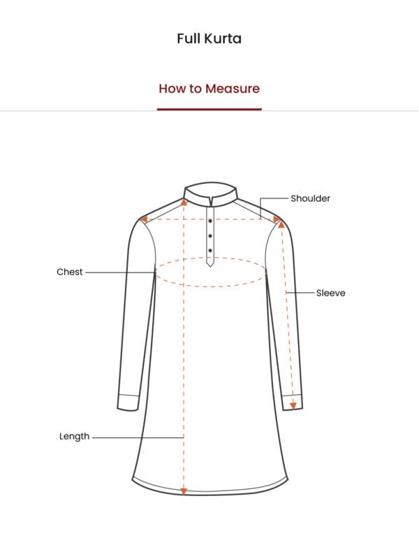 Orange Cotton Kurta - Image 5