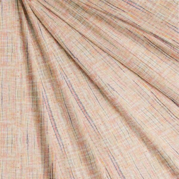 Cotton Orange Colour Jharna Pattern Fabric - Image 2