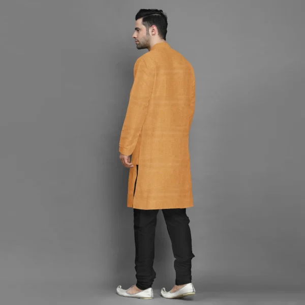 Orange Cotton Kurta - Image 3