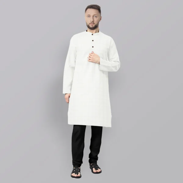 White Cotton Kurta